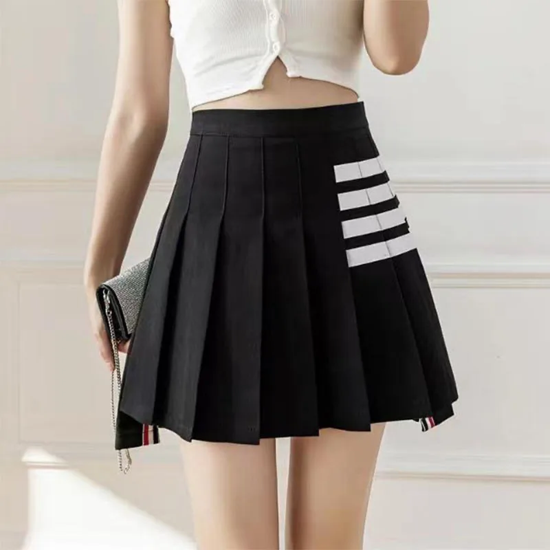 Outdoor Korean Women High Waist Show Thin Jk Black Gray Plea