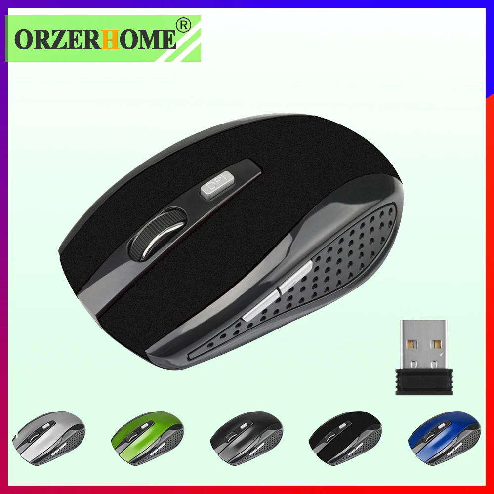 ORZERHOME Gaming Computer Mouse Ergonomic Wireless Adjustable Portable Wireless USB Mouse Mini Pink Mice Gaming PC Accessories