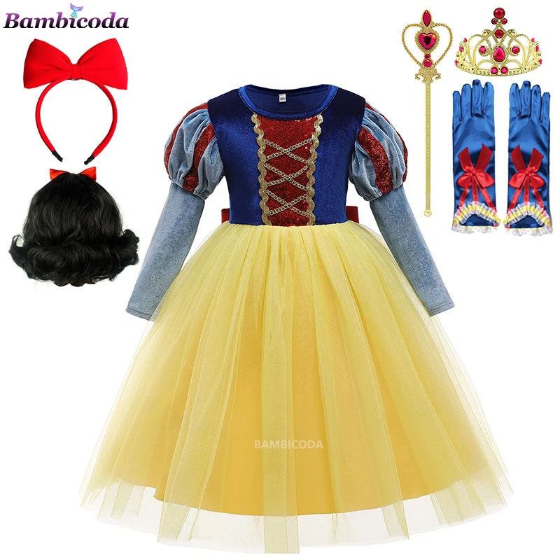 

Платье принцессы белоснежное для девочек, Детский костюм, детское платье на день рождения, платье для маленьких девочек, кружевное бальное ...