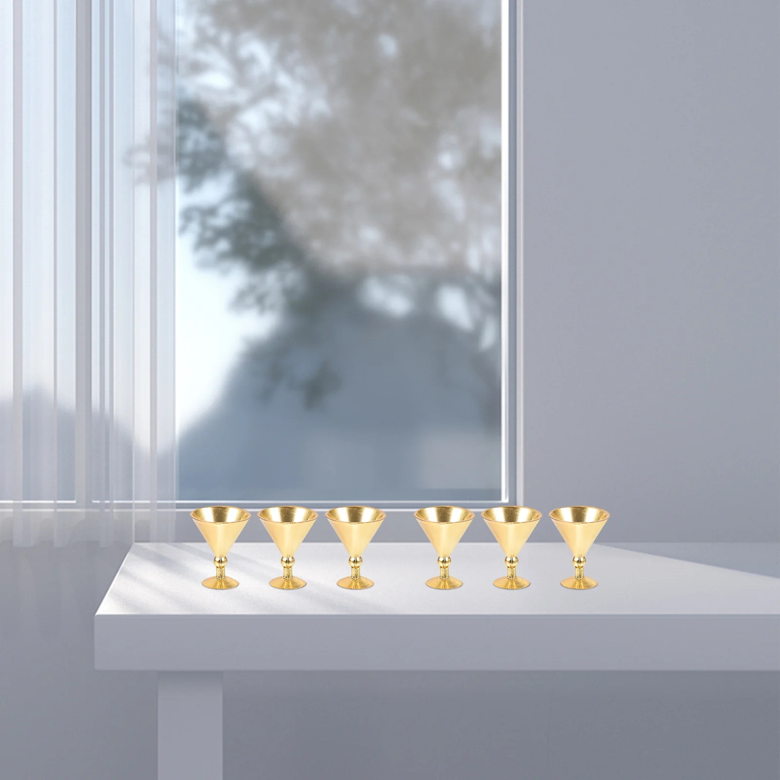 

12Pcs Miniature Goblet Mini Cup Delicate Goblet Church Party Decor Offering Cup Decor