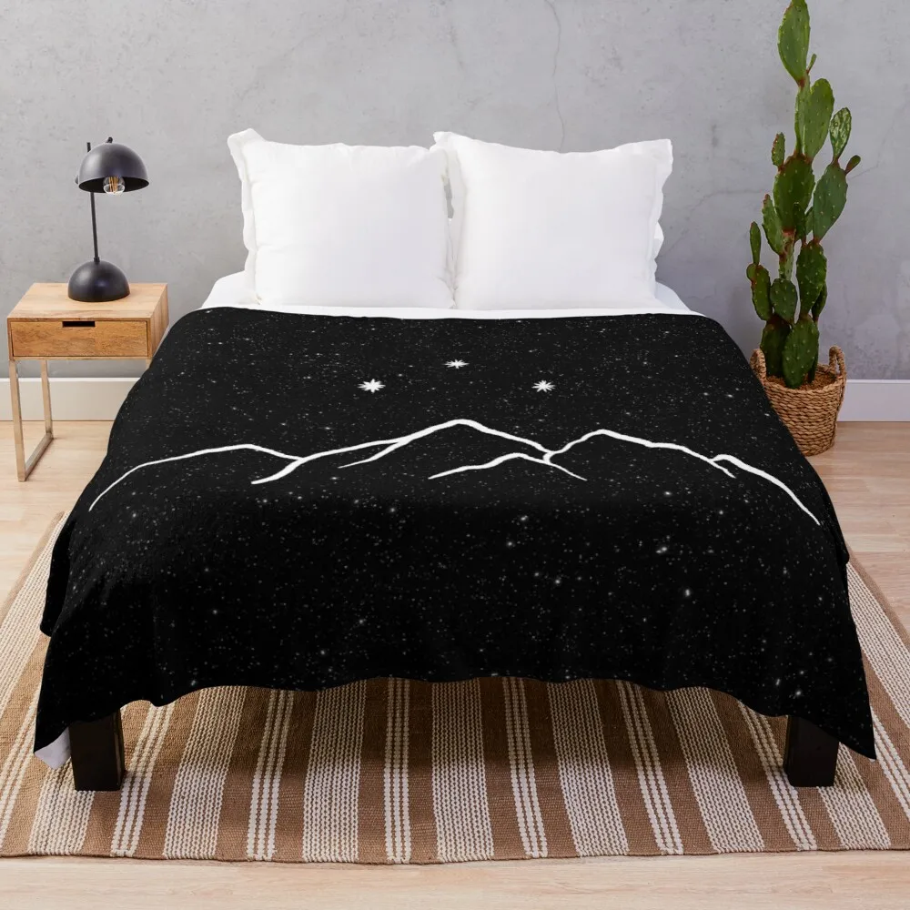 

Noite tribunal-preto e branco estrelado lance cobertor movente cobertor semi-toral