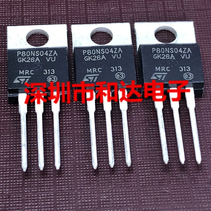 

10 шт., P80NS04ZA STP80NS04ZA TO-220, 40 в, 80 А