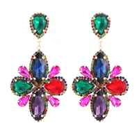 ztech big glass luxury drop earrings for women hyperbole long jewelry statement accessories trendy style wedding party bijoux
