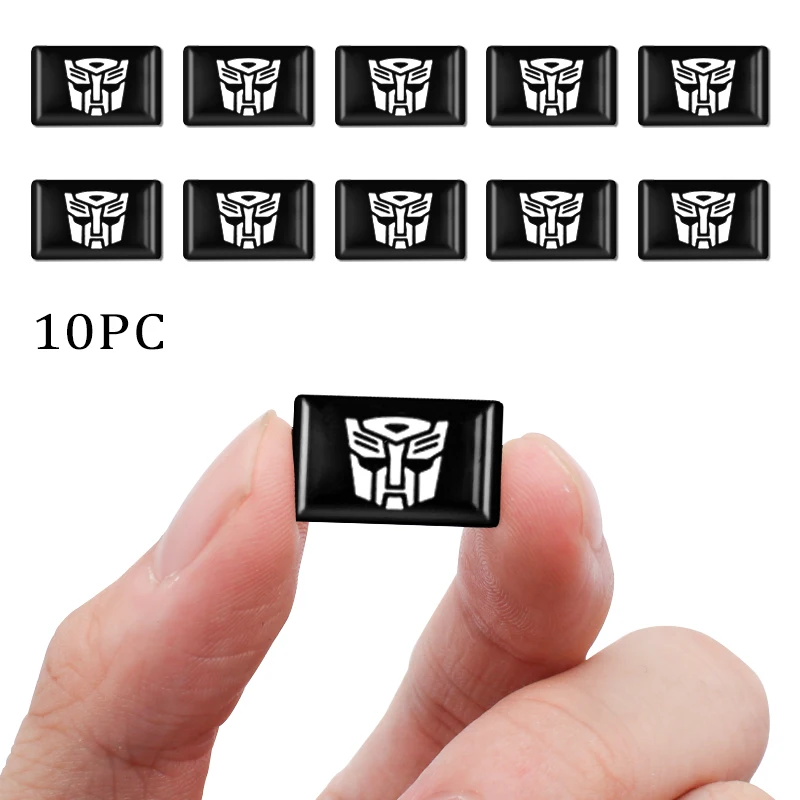 

10pcs Car Styling 3D Epoxy Stickers Cool Autobots Logo Transformers Badge Emblem Decoration Decal Auto Motorcycle Accessories