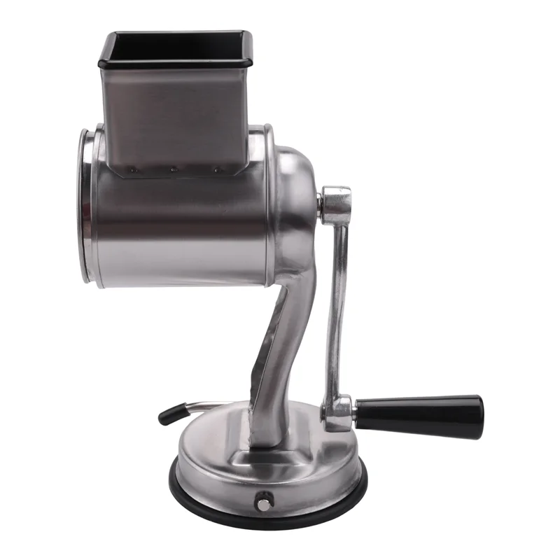 

Stainless Steel Cheese Grater, Rotary Chopper, Vegetable Shredder Salad Slicer Multi-Use Hand Grater Grinder 5 Blades