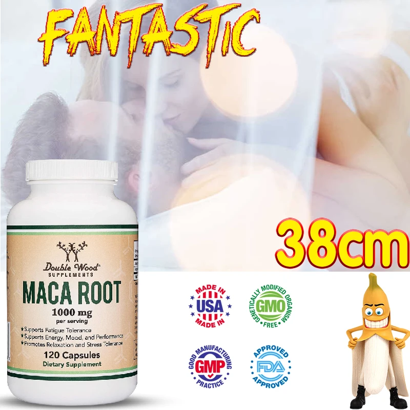 

Maca Root Capsules To Support Healthy Mood and Boost Energy (Black, Red, Yellow Maca Powder - 1,000 Mg Per Serving)
