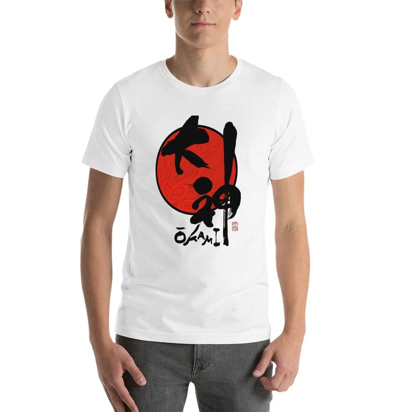 Фото Футболка Okami Logo Premium, мужские футболки с забавным принтом, летние футболки для мужчин, хлопковая футболка №3