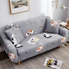 Современный декоративный полноразмерный чехол на подлокотник с принтом кошки, чехол на диван с милым животным, эластичный секционный диван, комбинезон на 1234 места