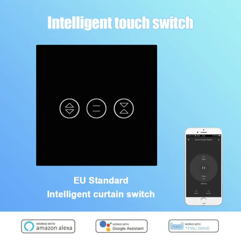 

Tempered Glass Wifi App Remote Control 100-240 V 10 A Diy Smart Home Tuya For Alexa And Google Home Smart Touch Switch