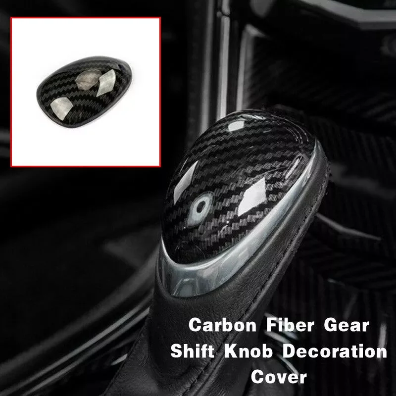 

Gear Shift Knob Cover Decor Carbon Fiber Interior
