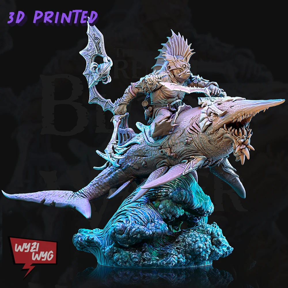 

Shark Miniature, Deep Sea Figure, Beast, Cultist Monster, HD 3D Printed Resin Model, Fantasy Proxy Tabletop, Wargame, DnD TRPG