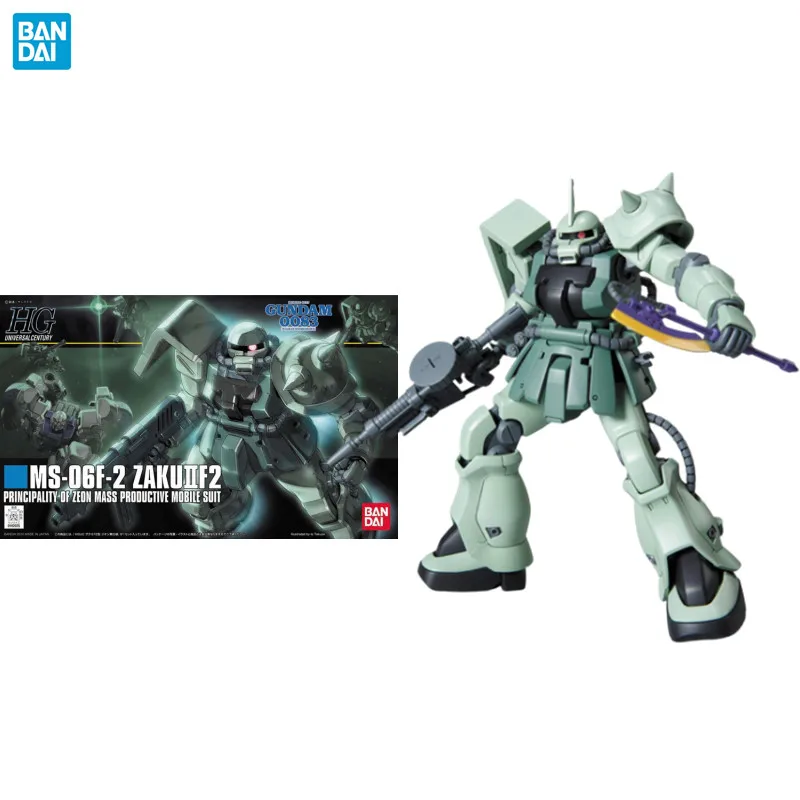 

Bandai Original GUNDAM HGUCMS-06F2 Zaku Ⅱ Type F2 1/144 Anime Action Figure Assembly Toys Collectible Model Gifts For Children