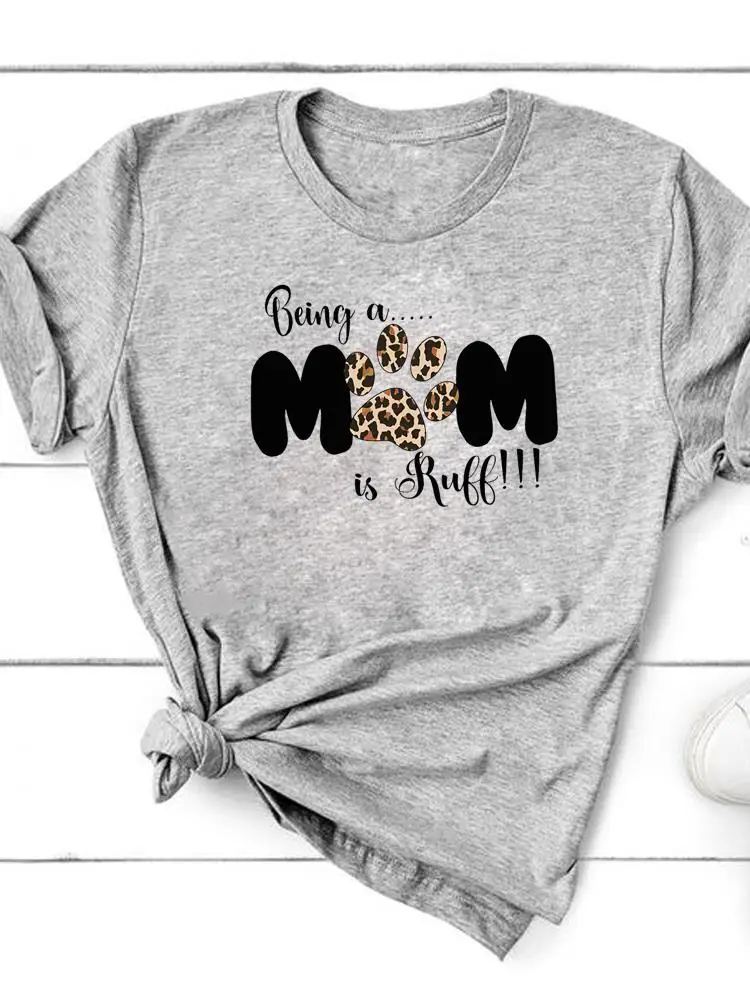 

Леопардовая лапа, кошка, собака, трендовая футболка с графическим принтом, летняя женская футболка с принтом, футболка, базовая одежда