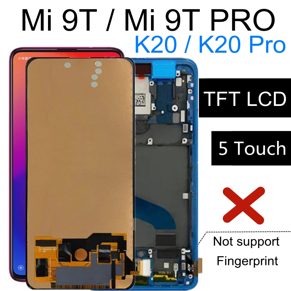 

6.39'' TFT LCD Mi9T For Xiaomi Mi 9T Pro LCD Display Touch Screen Digitizer Replace For Redmi K20 Pro Screen