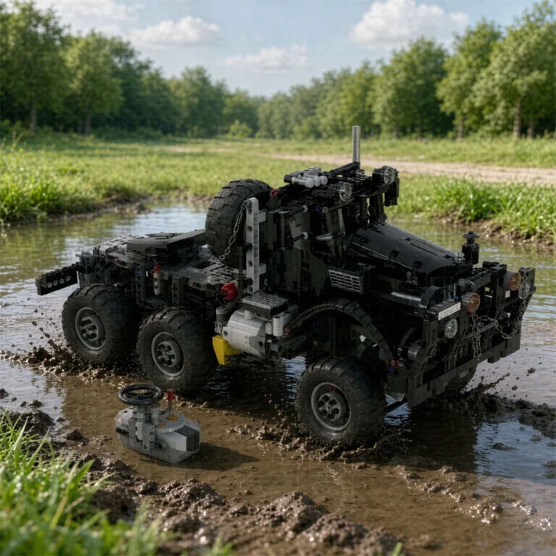 Фото Конструктор MOC-28344 Классический Вездеход 6x6, 1993 детали, подарок для взрослых, на день рождения, Рождество, модель-игрушка №1