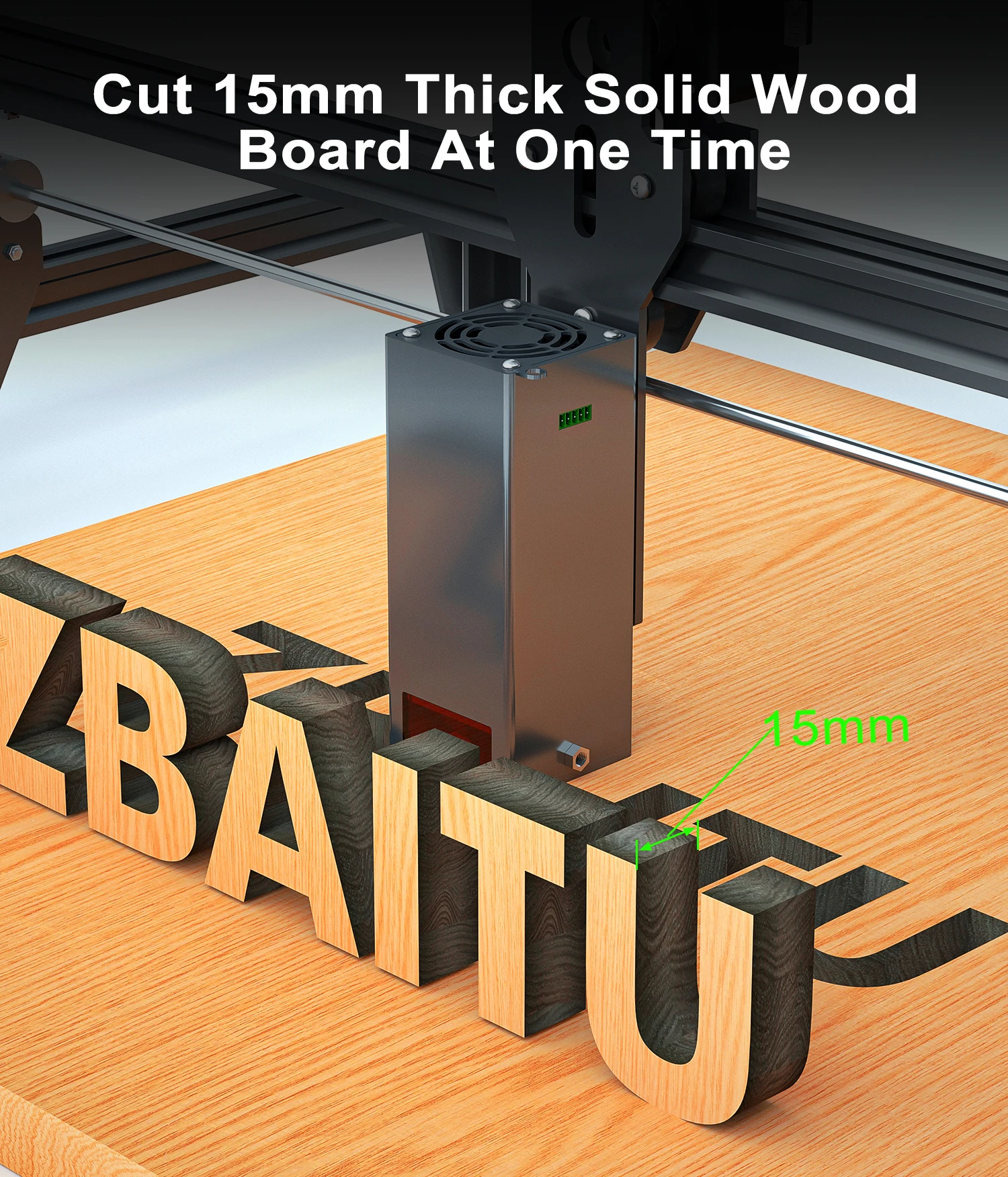 ZBAITU 20W Laser Engraver Cutting Machine Quad Laser Module Head With Air Assisted Engraving Cutting Metal Arcylic Wood Engraver