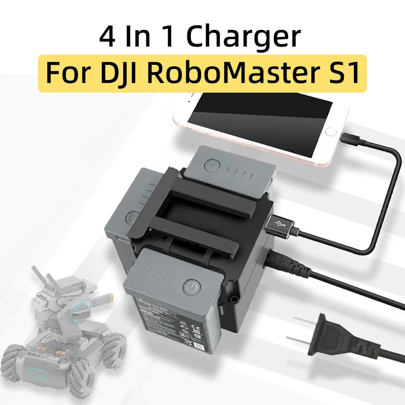 Зарядное устройство 3 в 1 для DJI RoboMaster S1, USB-порт, аксессуары для телефона