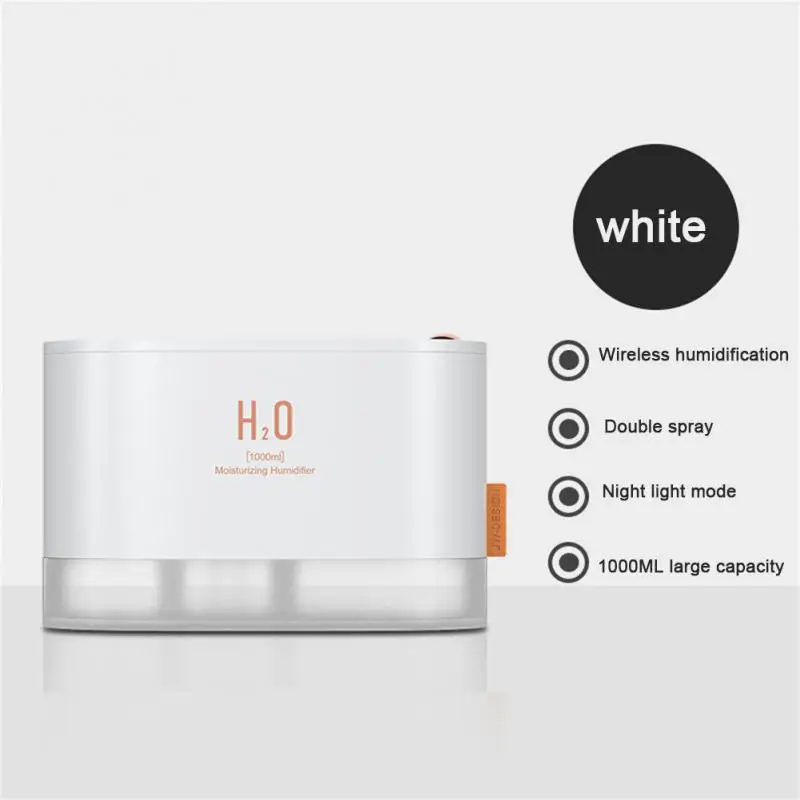 

Mild Night Light Air Humidifier Transparent Base Double-mouth Spray Fragrance Spraying Machine Intelligent Simple 1000ml Mute