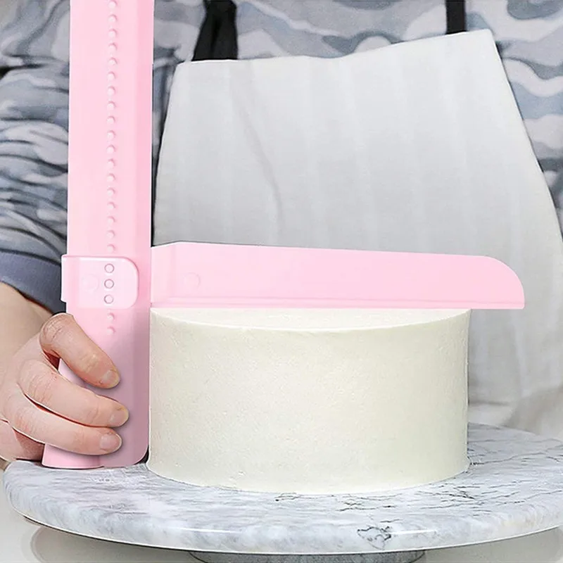

DIY Adjustable Screed Cake Scraper Fondant Spatulas Cream Edge Smoother Cake Decorating Tool Bakeware Kitchen Baking Accessories