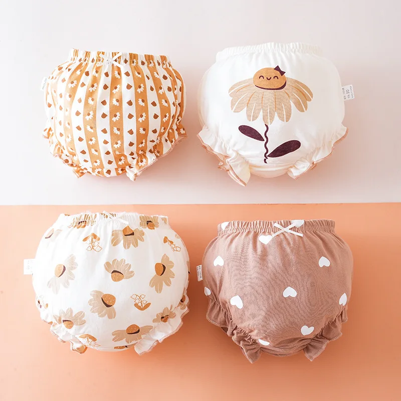 

Cotton Babys Girls Briefs Panties for Kids Shorts Underwear Children Underpants 4Pcs/lot