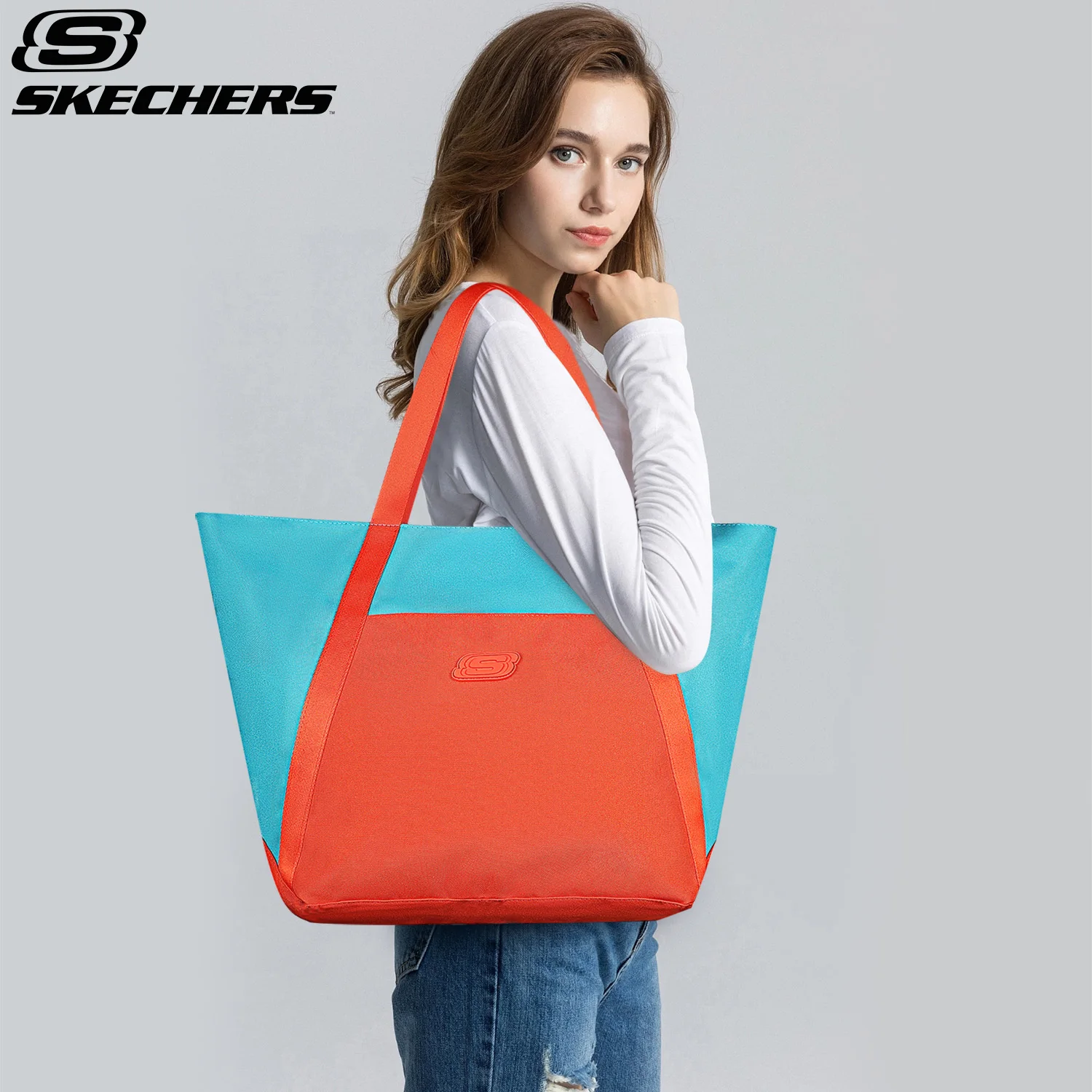 Перерабатываемая Сумка-тоут через плечо Skechers продуктовые сумки сумка для