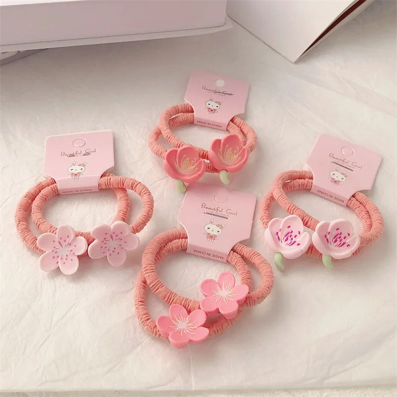 

2pc Cute Flower Ponytail Holder Cute Hair Scrunchies for Women Girls Kids Hair Tie Elastic Hairbands Hair Rope Hair Accessories