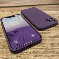 1ds square liquid silicone phone case on for iphone 11 12 13 pro max mini xs max x xr 7 8 plus se 2020 cover