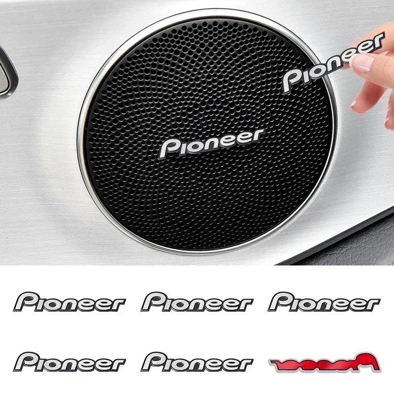 Фото 5/10 шт. высококачественные металлические эмблемы Pioneer для автомобильных Hi-Fi колонок, стерео-значки, автодекор №1
