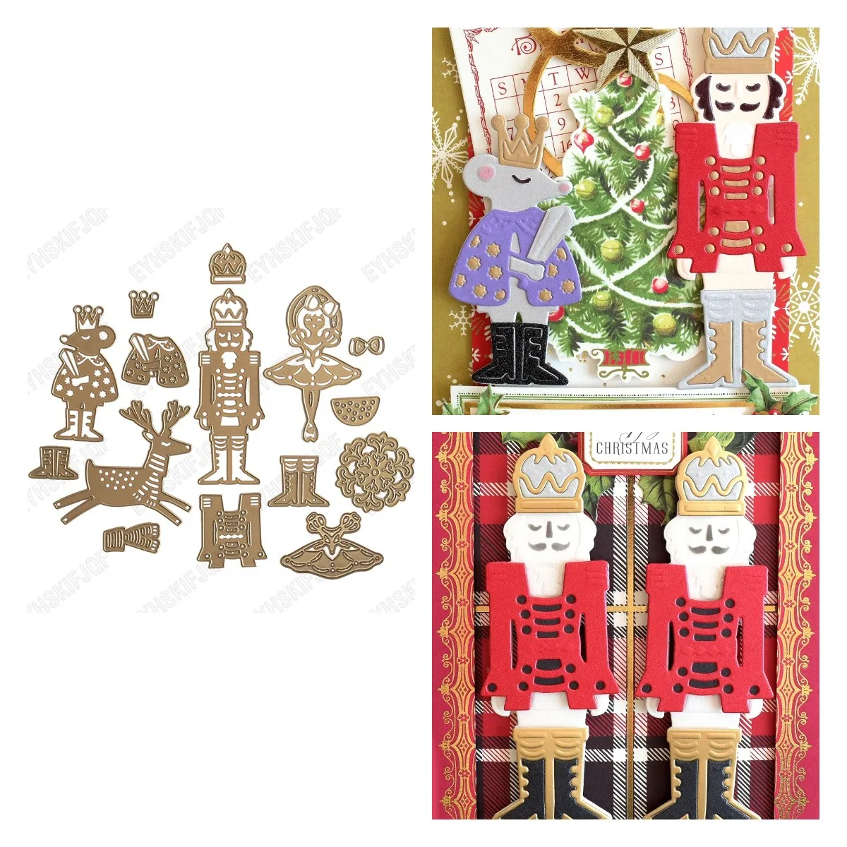 

Christmas Ballet Mouse Deer Metal Cutting Dies Scrapbook Diary Decoration Embossing Template Diy Greeting Card Handmade