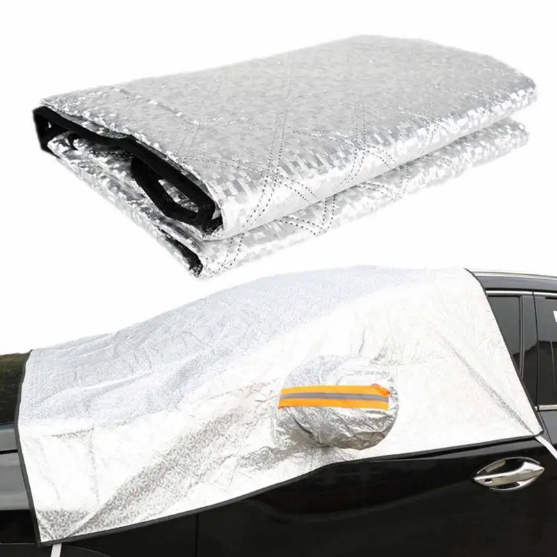 

Универсальный чехол на лобовое стекло автомобиля, солнцезащитный козырек от снега, льда, зимний, летний, переднее ветровое стекло, защитные аксессуары для автомобиля