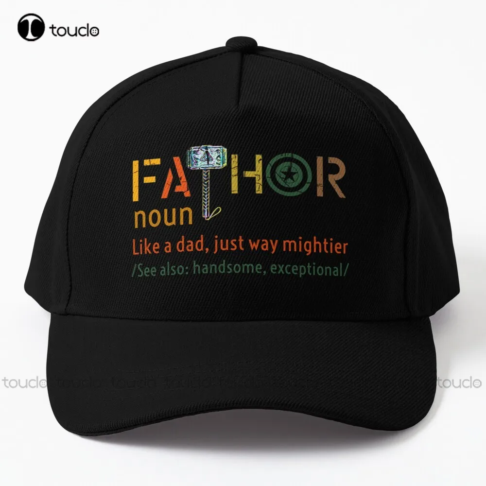 

Fa-Thor Like Dad Just Way Mightier Hero Fathers Day Valhalla Viking Baseball Cap Pink Hats For Women Street Skateboard Sun Hats