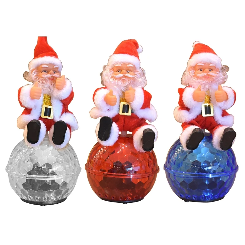 

Electric Music Santa Figurine Glowing Colorful Festival Party Dining Table Decor Drop Shipping