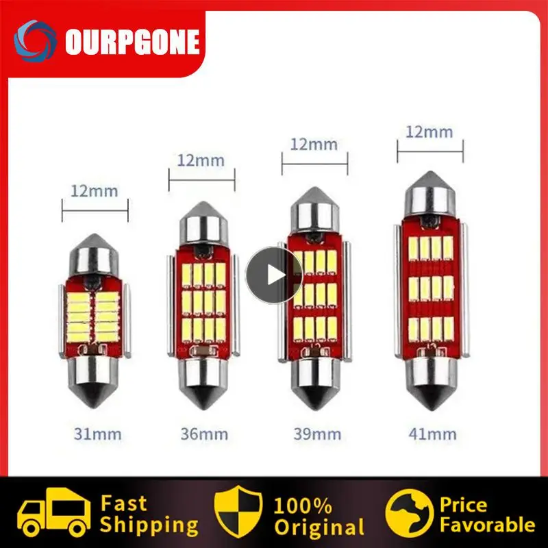 

Reading Lamp Durable 4014 Automobile Led Light High Brightness Practical Roof License Plate Light Car Supplies Low Light Decay
