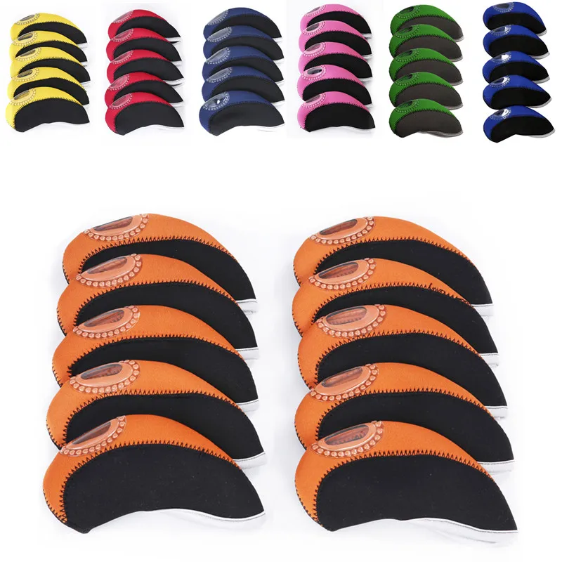10pcs 13.3cm*5.5cm Golf Club Window Putter Cover Double Color Protective Headcovers