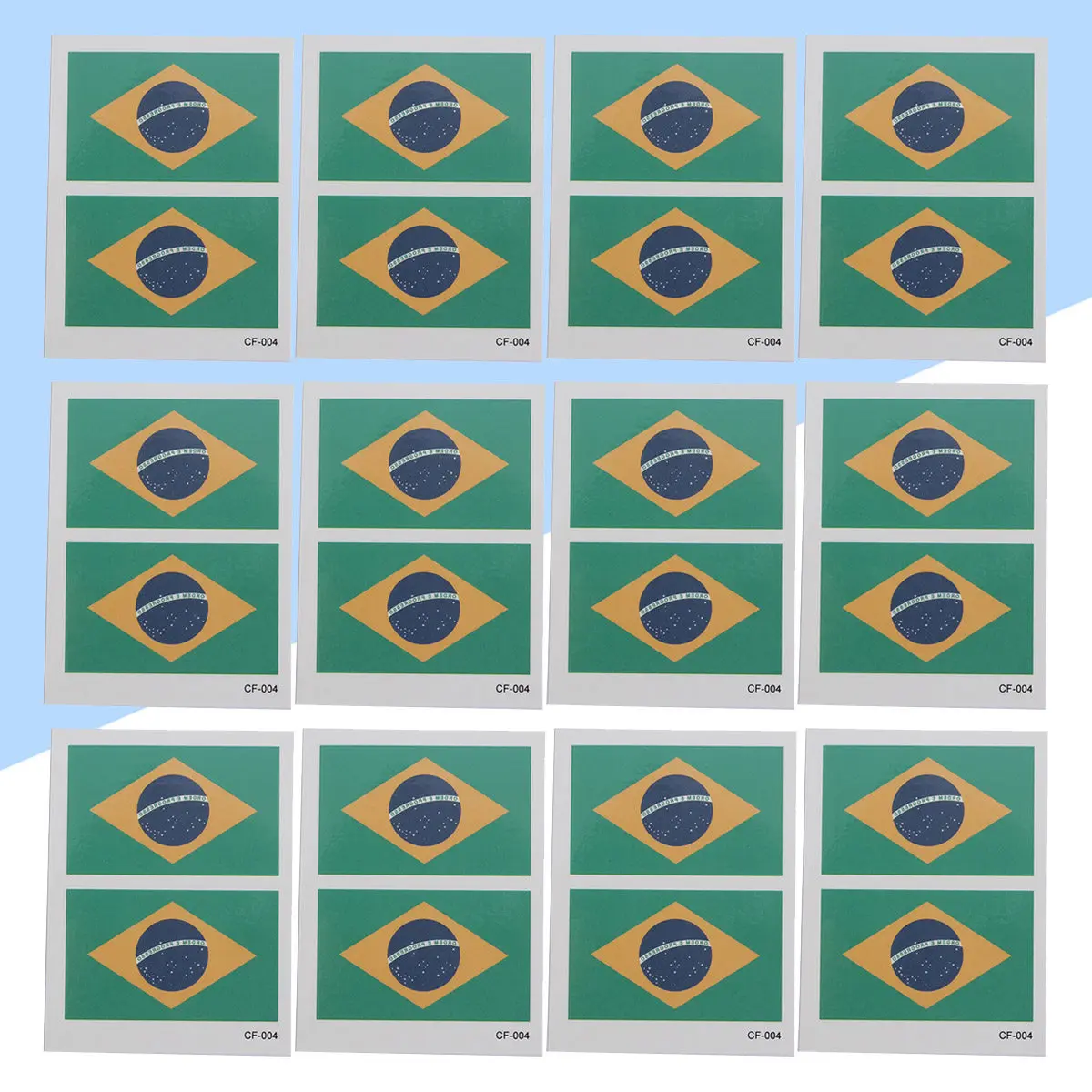 30 шт. временных татуировок-наклеек с национальным флагом Бразилии для спортивных мероприятий, фан-аксессуары, флаговые татуировки (art.: 3920d965e7fbc) - 3920d965e7fbc