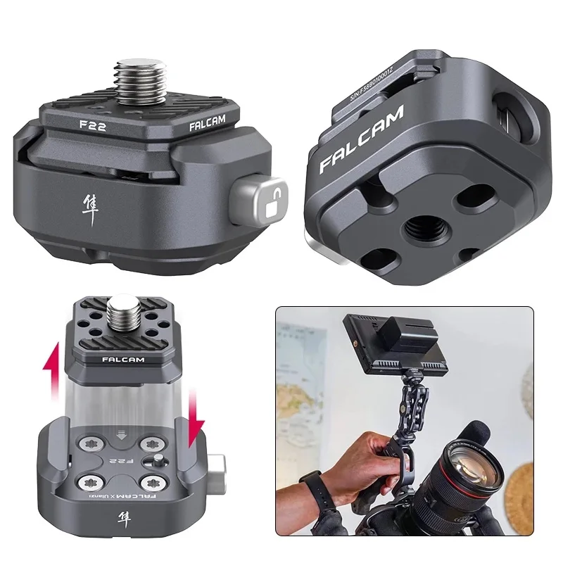 

Ulanzi FALCAM F22 Quick Release System Arca Swiss Quick Release Plate Clamp for Nikon Canon Sony DSLR Camera Tripod Cage