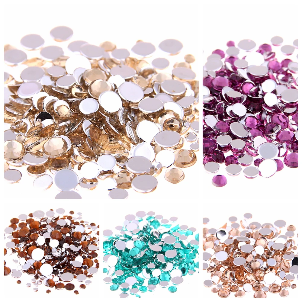 

2000pcs 4mm Rhinestones Gems For Nail Art Decoration Non Hot Fix Nails Flatback DIY Decorations 30 Colors