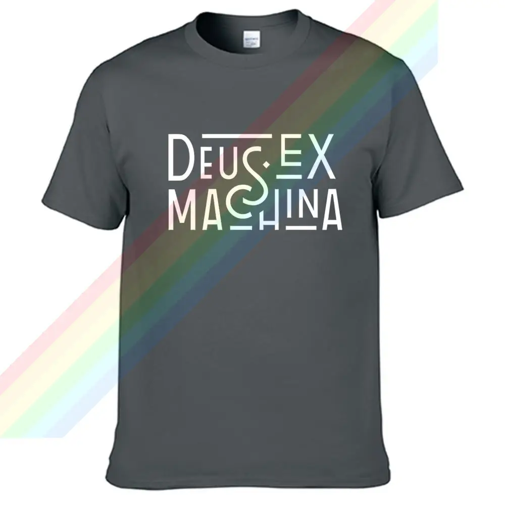 Футболка Deus-Ex-Machina с белым текстом и логотипом для мужчин женщин летняя футболка