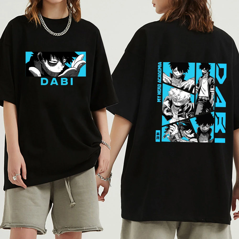 Anime Dabi Print My Hero Academia T-Shirt Harajuku Hiphop Man Woman Tops