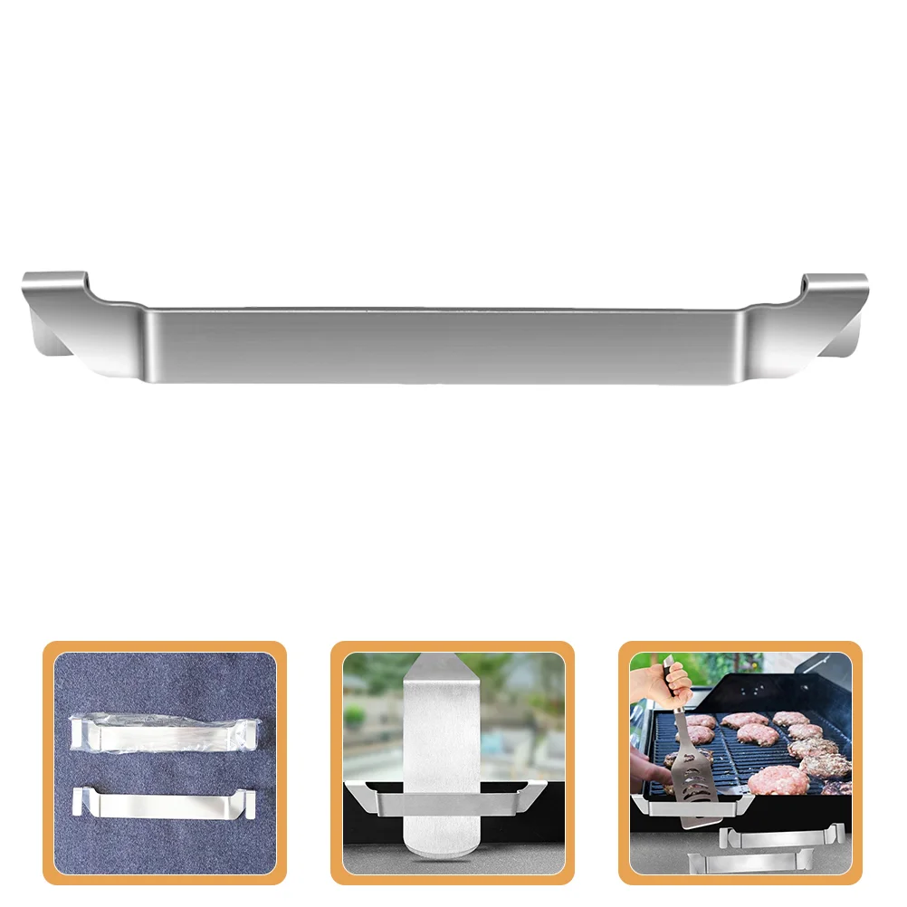 

Small Baking Dish Barbecue Spatula Rack Fixing Stainless Steel Grill Tongs Holder Griddle Metal Tool Spatulas