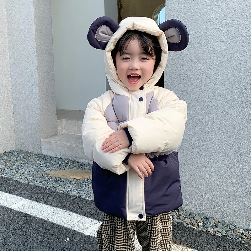 Kids Cotton Patchwork Clothing Thickened Down Girls Jacket Baby Children Winter Warm Coat Zipper Hooded Costume Boys Outwear 5 Kids Cotton Patchwork Clothing Thickened Down Girls Jacket Baby Children Winter Warm Coat Zipper Hooded Costume Boys Outwear 5