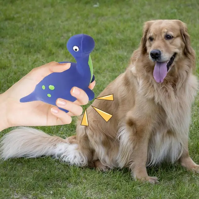 Squeaky Dinosaur Dog Toys Durable Natural Latex Squeaky Dog Toys Chewing Squeaky Toy For Puppy Small Medium Pet Dogs 4