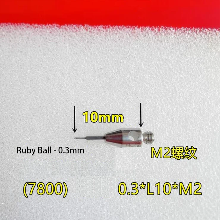

3D рубиновый трехмерный измеритель диаметром 7800 мм, диаметром 0,3 мм и резьбой M2, измеритель координат, измерительный прибор с щупом CMM