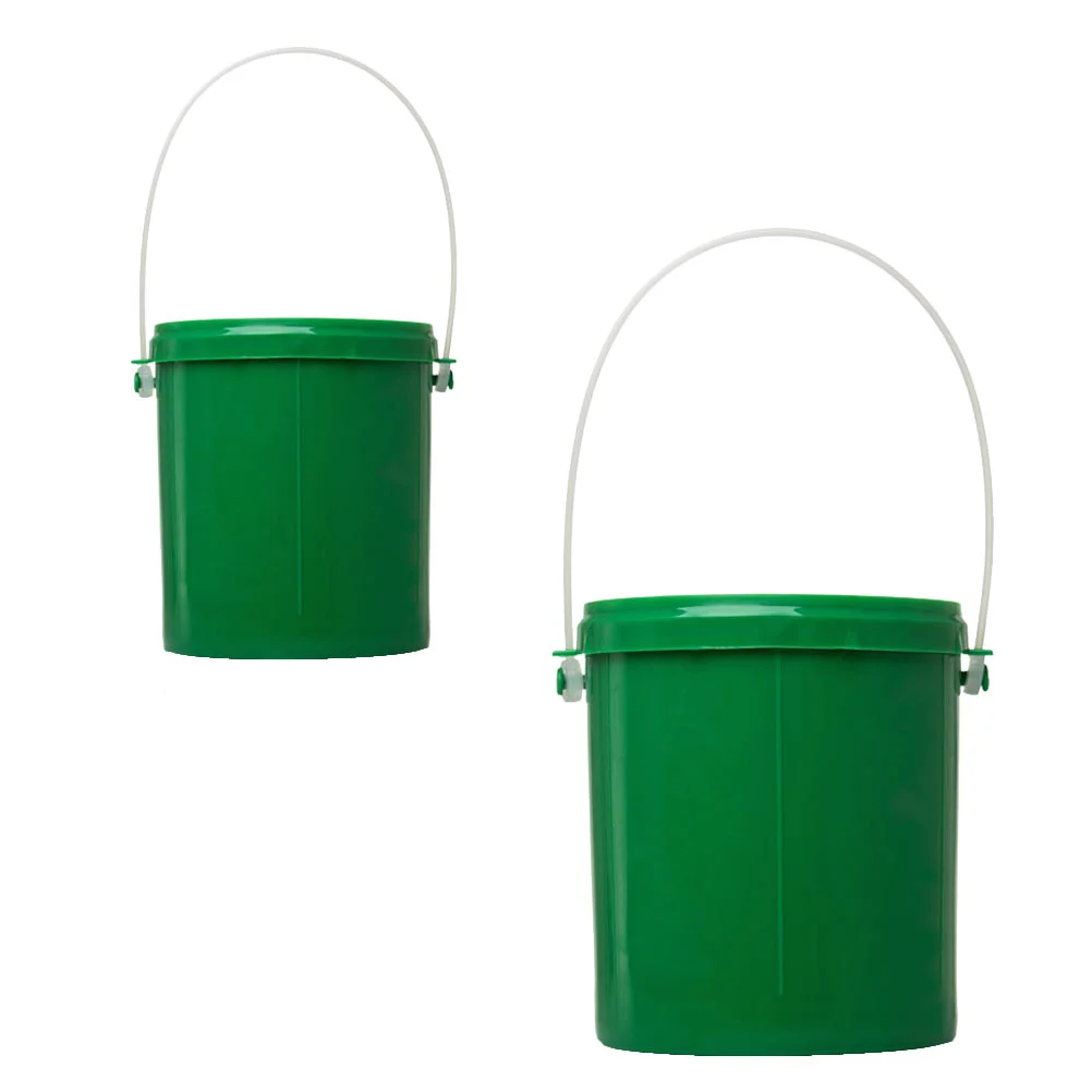 

2 Pcs Worm Bucket Maggot Lures Container Fishing Barrel Plastic Containers Baits Live