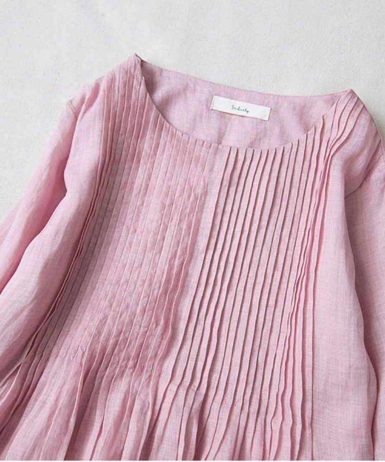 Новинка лета 2022 женское платье литературное и художественное Плиссированное