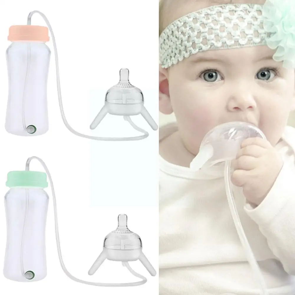 

300ml Baby Feeding Bottle Pp Water Bottle With Straw Free Feeding Baby Hands Bottle Artifact Bottle Separate Weaning Baby Q3m7