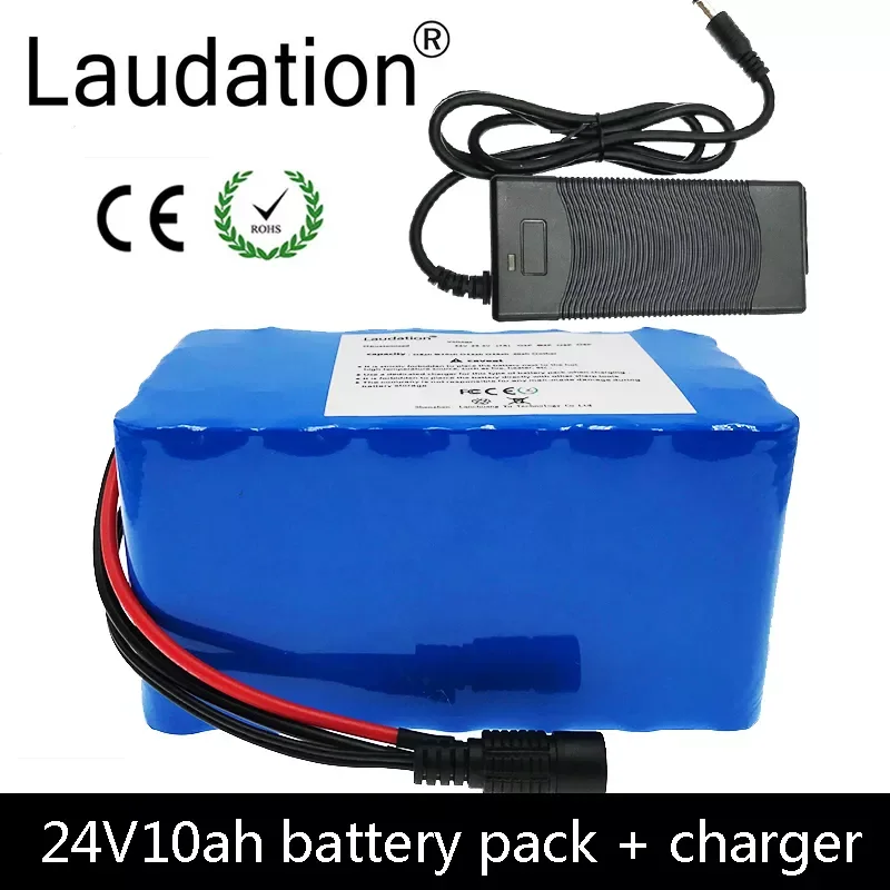 

Lauation 24V 10ah литиевая батарея электрического велосипеда 7S 4 P 29,4 V 10000mah для электрического мотоцикла 250W 350W с BMS и зарядным устройством