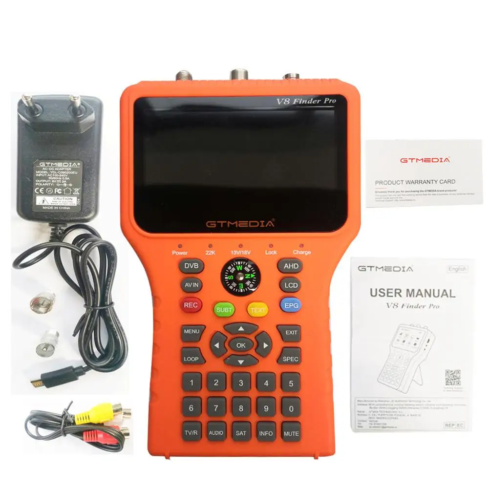 

Спидометр V8 Finder Pro Dvb-s2 T2 C Ahd Atsc Hd, спутниковый прибор для поиска звезд, наземный измеритель, анализатор спектра