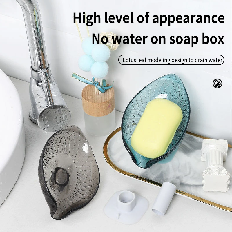 

Leaf Shaped Soap Box Leaf Shaped Sponge Soaps Holder Removable Bottom For Bathroom Shower Drain Rack With Powerful Suction Cup