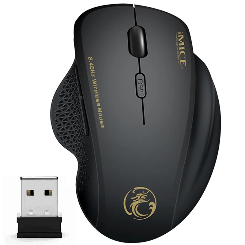 

Usb Ontvanger 6 Knoppen 2.4Ghz Draadloze Muizen 1600 Dpi Voor laptop